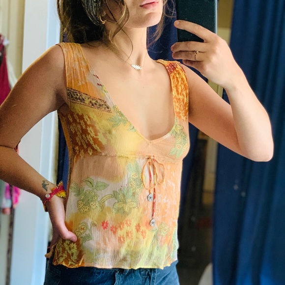 Express Tops - Express paisley hippie tank XS